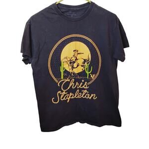 Christ Stapelton Western Cowboy Sunset Cactus Concert Tour T-Shirt Men's M*Read*